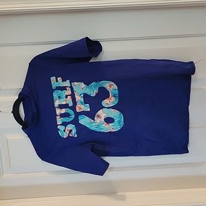 Lands end blue surf 63 rashguard large 14-16